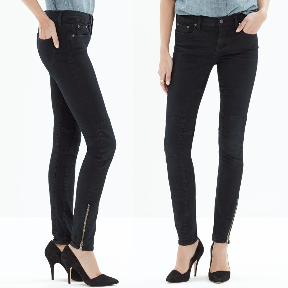 Madewell Skinny Skinny Zip Jeans in Rebel Wash
